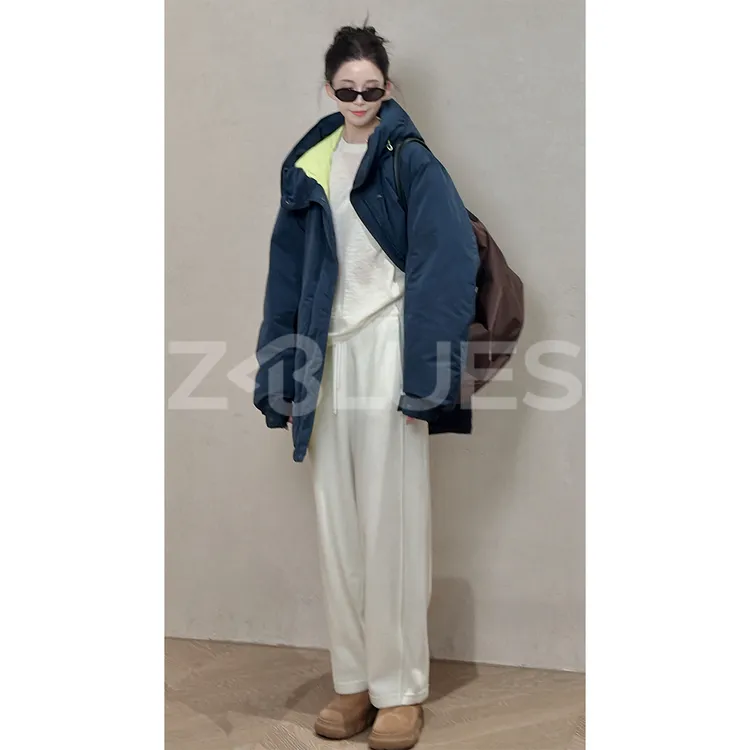 Z.blues【心动神裤】软糯羊绒羊毛松紧花边休闲裤YZPSR828