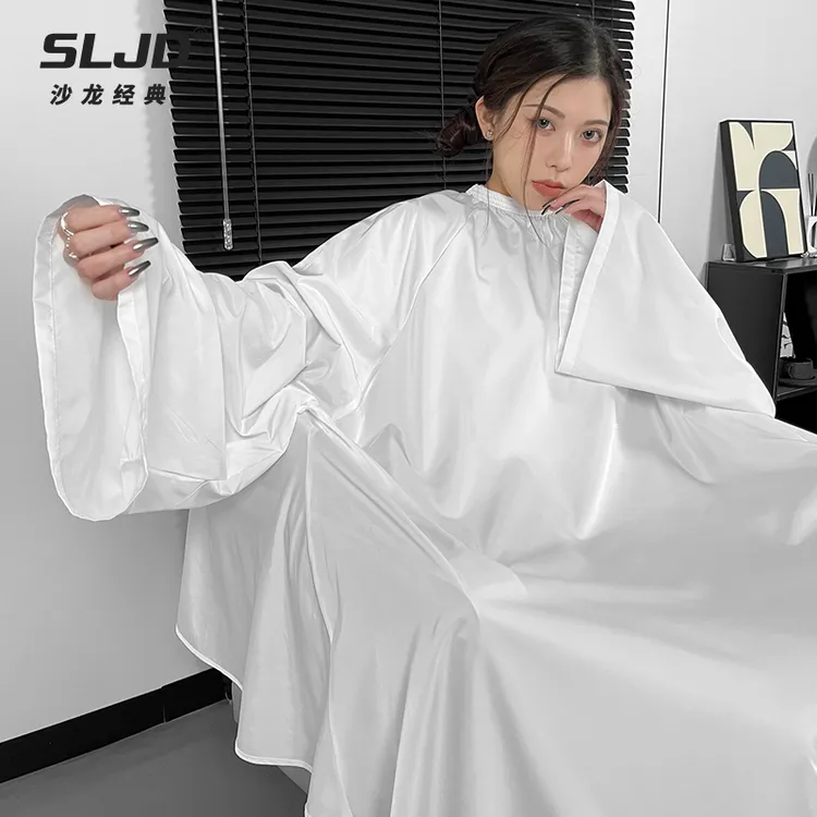 网红加大围布发廊高档成人美发理发店带袖剪发不沾发专业定制logo