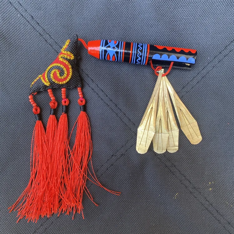 大凉山彝族手工铜口弦琴民族乐器包邮彝族口弦三片四片