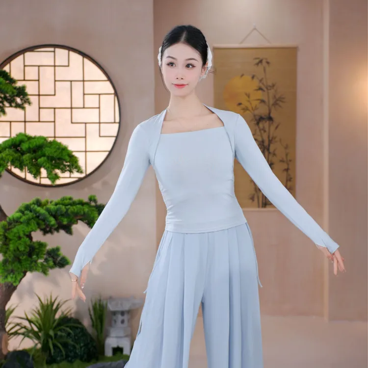 2025新款现代舞春秋修身日常显瘦显气质普拉提女中国舞古典舞上衣