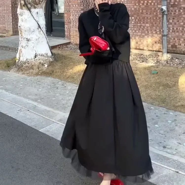 2025春季新款时尚显瘦气质女士网红洋气两件套百搭款D7271