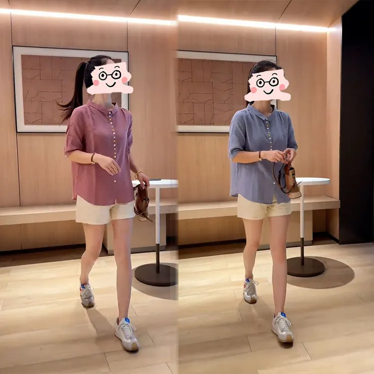 高级感洋气超仙小个子宽松夏装爆款POLO衬衫显瘦短裤休闲百搭套装
