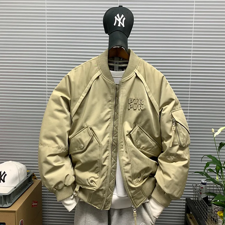 立领棒球服羽绒服外套男款冬季新款休闲宽松保暖潮牌运动羽绒夹克