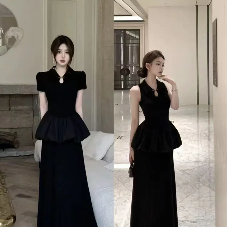 新中式禅意夏季大码国风连衣裙设计感气质收腰显瘦遮肉