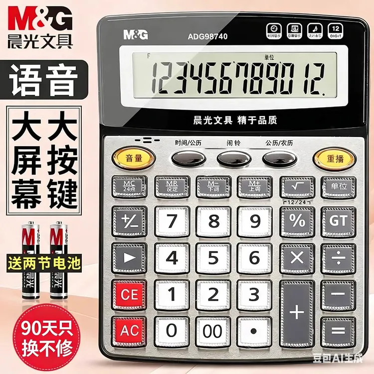 晨光语音计算器商用计算机会计专用大号多功能计算机大按键大屏幕商品图
