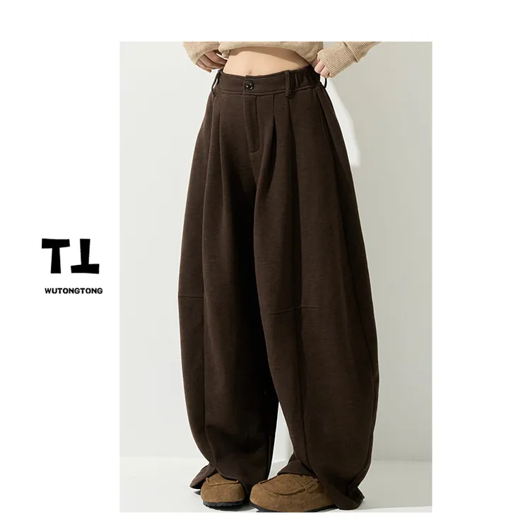 10/25【战术模块】冬季加绒加厚休闲裤女宽松长裤韩版直筒裤62852