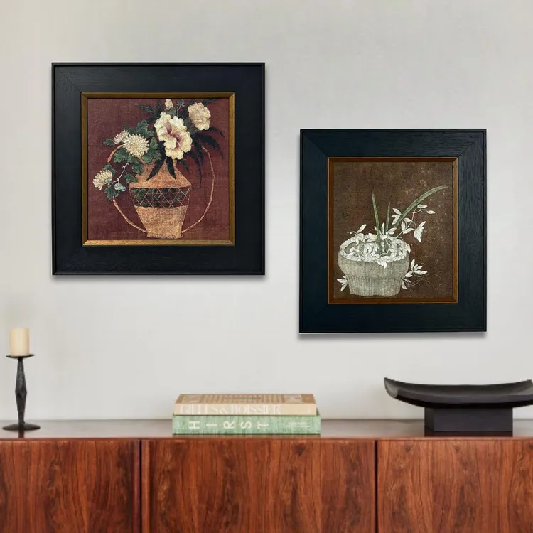 《兰花图 》新中式轻法式客厅装饰画中古风复古卧室小众艺术组合