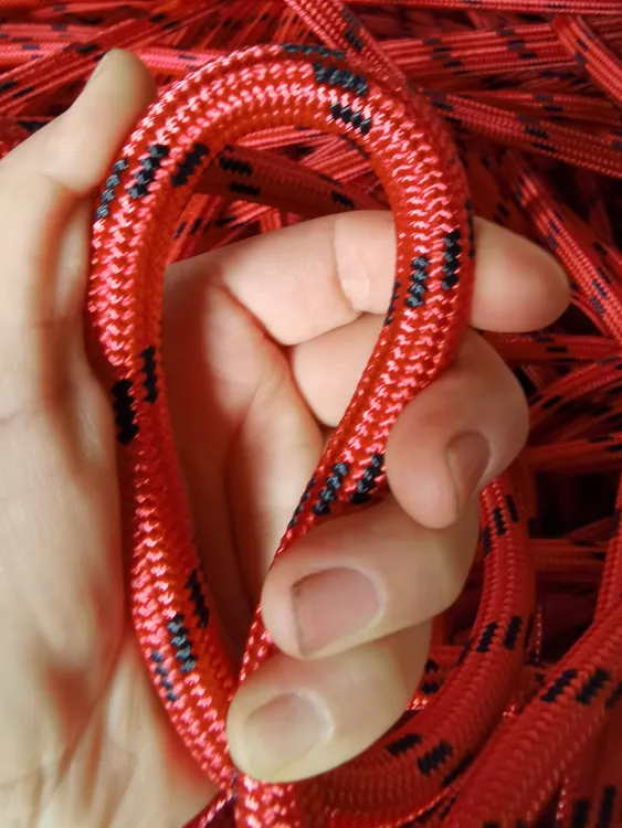 红色涤纶高空作业绳蜘蛛人专用加粗硬绳外墙清洗吊板吊绳