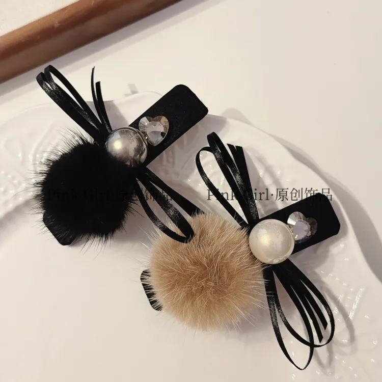 Pink Girl  T325秋冬气质经典弹簧夹8cm百搭精致高级感发夹发饰