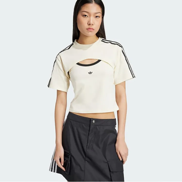 adidas/阿迪达斯三叶草女夏季休闲运动百搭短袖T恤JJ3090