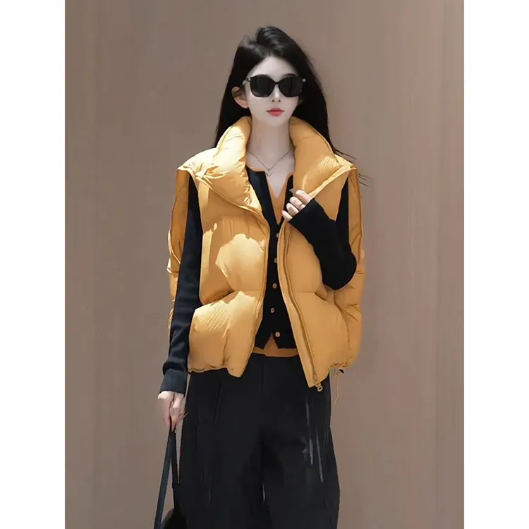 今年流行的欧货保暖棉服马甲女韩版宽松小个子马夹坎肩短款外套潮
