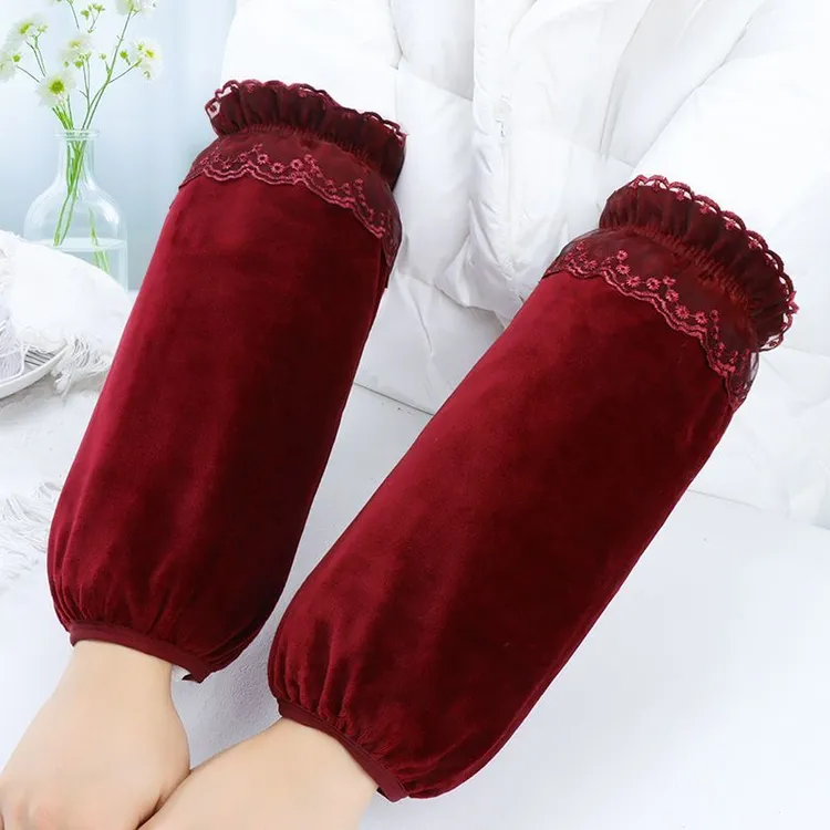 新款宽松工作上班耐脏袖套秋冬长款绒布成人袖头女士防污套袖J