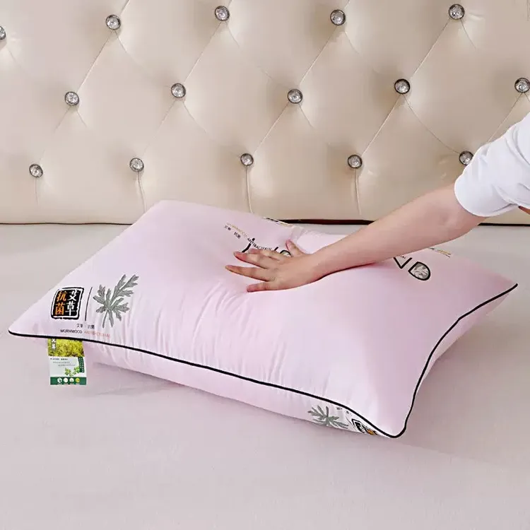 家用单人艾草枕单边柔软舒适枕头枕芯拍一发二