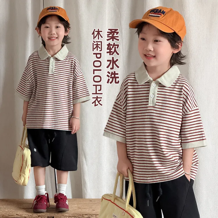 儿童夏装短袖POLO衫男童半袖T恤洋气2026新款WG29022悠悠童话童装