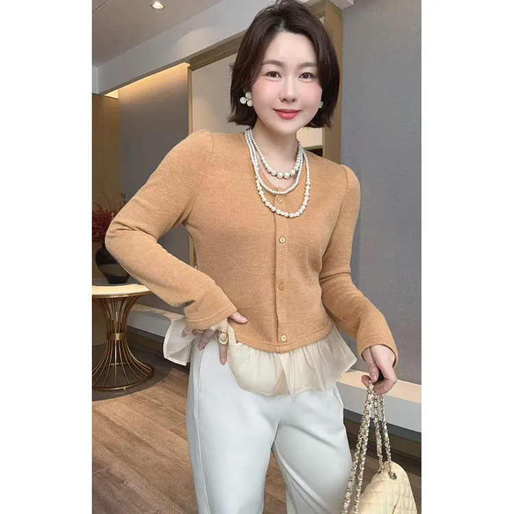 【DIS 现货】【秋橙小调】韩版拼接气质显瘦上衣Z525Y16893