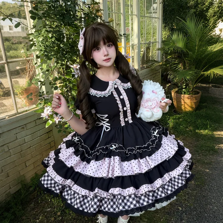 原创【甜心黑巧】Lolita少女甜美公主裙洛丽塔洋装lo裙春夏