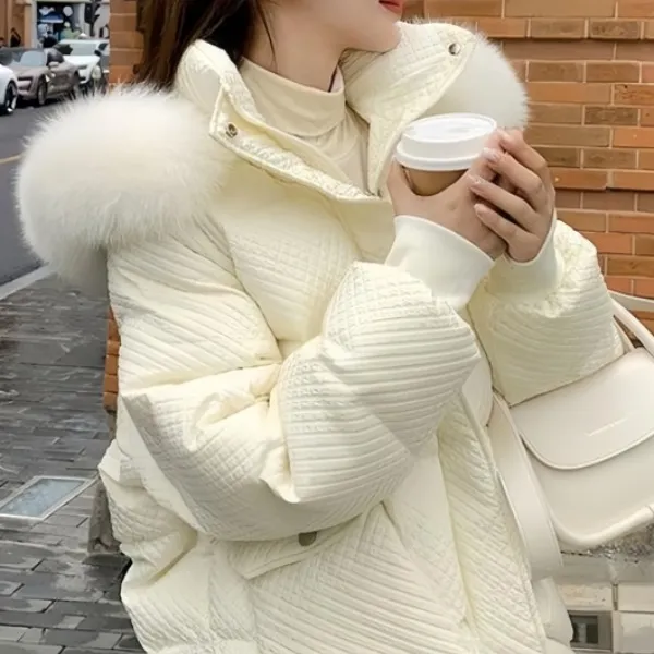 高端女装羽绒服新年战袍美拉德洋气短款羽绒服修身外穿小个子气质