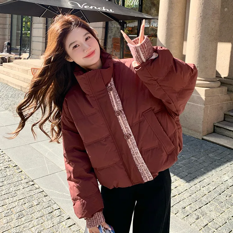 安可拉红短款羽绒服女冬季新款高级感洋气小个子加厚90白鸭绒外套