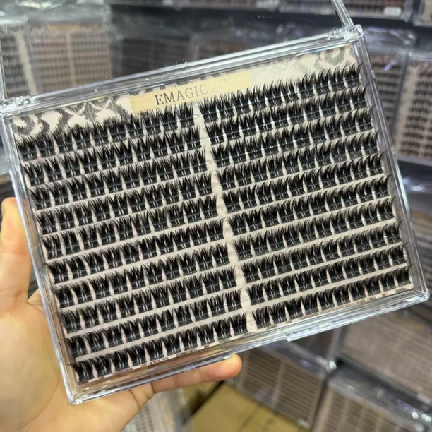 EMAGIC无胶水H02 18方假睫毛自然卷分段式适合新手-使用后不退换