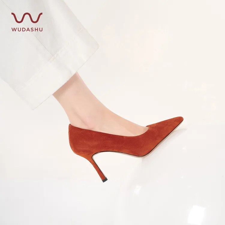 吴大叔春季新款红云鞋真皮御姐高奢新中式纯欲风尖头高级感女单鞋