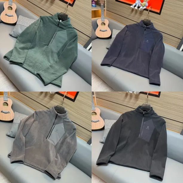 秋冬新款寸领半拉链抓绒双面绒柔软舒适百搭款休闲打底上衣A66852