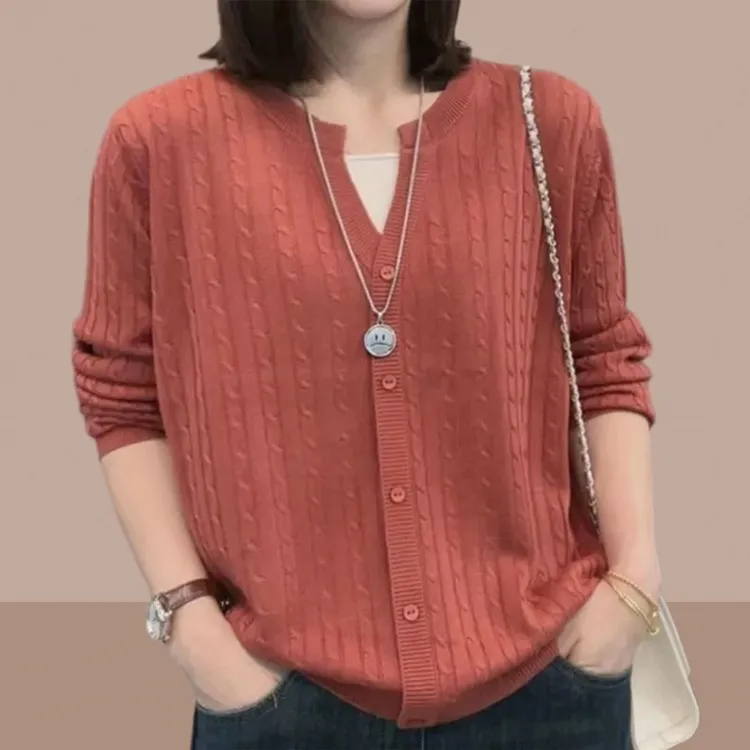 大码女装遮肚子2025春秋装新款女士毛衣针织衫上衣胖mm时尚洋气女