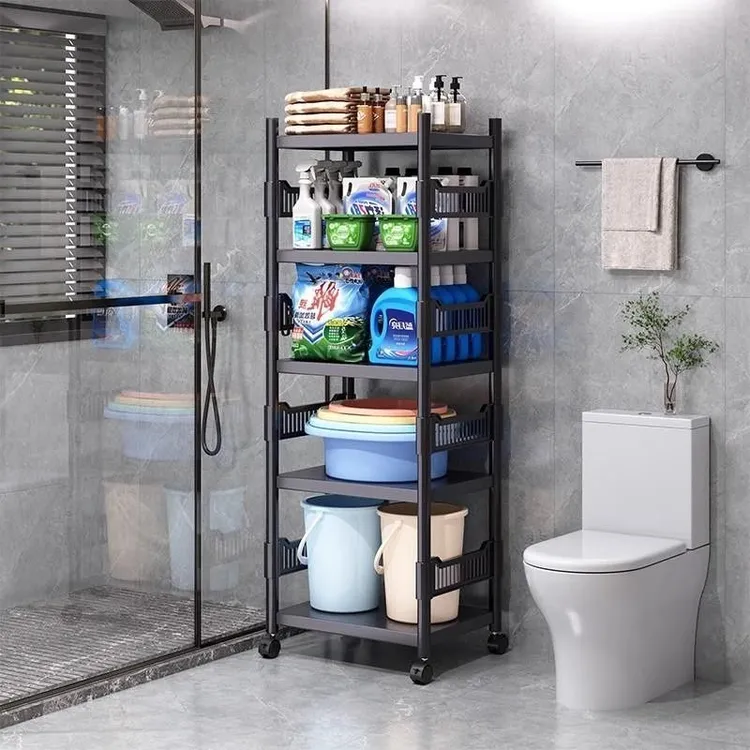 碳钢浴室架多层能装稳固不晃加粗钢材防水锈洗漱用品全收纳浴室