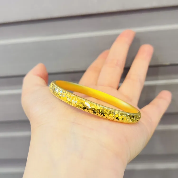 铜合金手镯 7mm碎碎冰泥鳅背闭口手镯碎冰冰手镯爆款