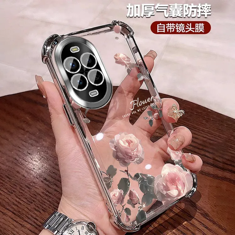 奢华新款适用华为nova13pro手机壳女士气囊防摔 NOVA13全包镜头膜