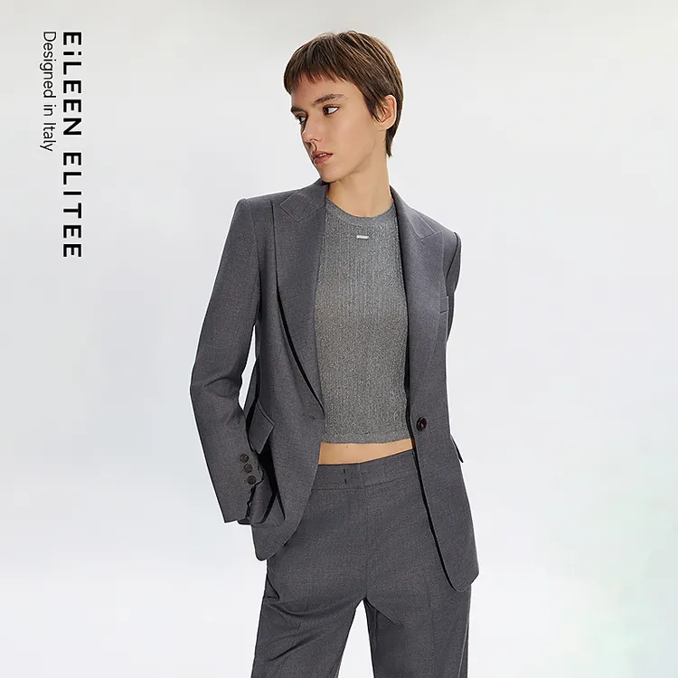 朗姿欧洲EiLEEN ELITEE2025年秋新款高级感通勤一粒扣西装外套女