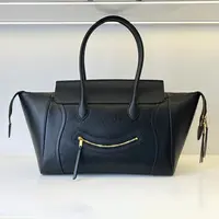 CaitinKaie轻奢----头层牛皮女托特包1812大容量笑脸翅膀包手提包