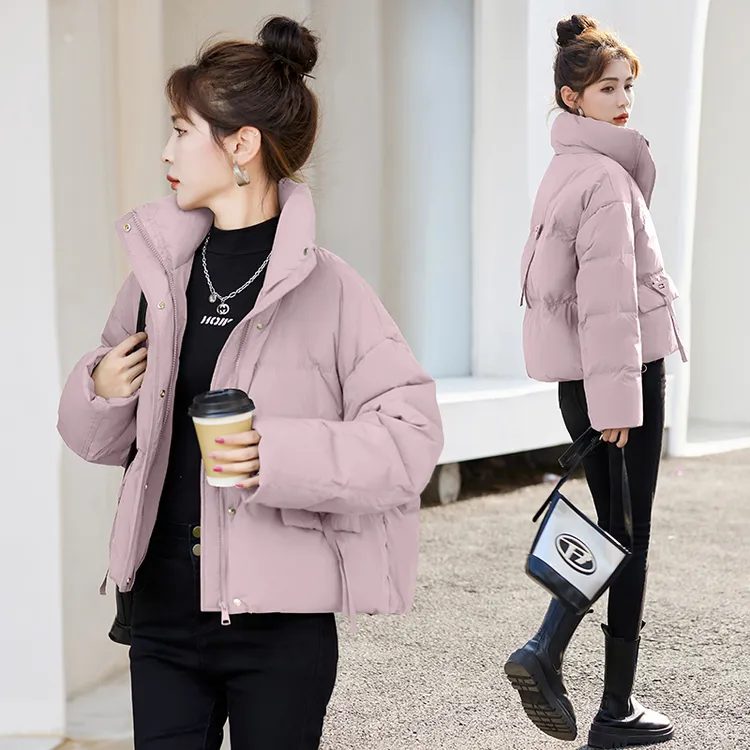 港风潮流小个子保暖羽绒服女冬季2025新款时尚宽松短款白鸭绒外套