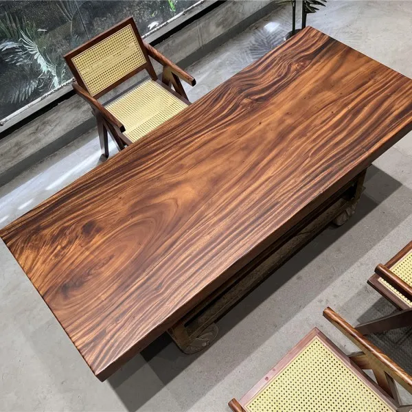 南美胡桃木实木大板桌（省内包邮茶桌餐桌书桌办公桌胡桃木大板