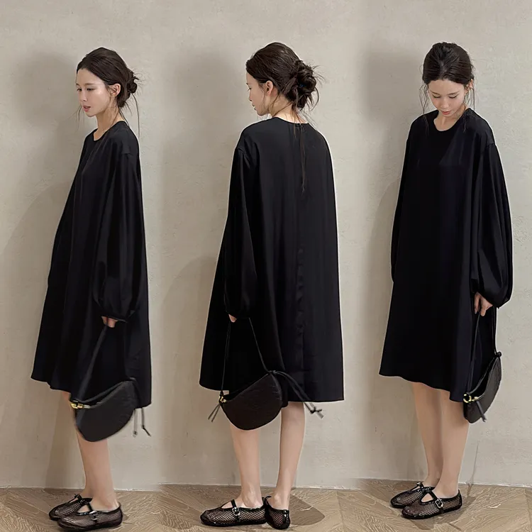 Z.blues【许愿裙】ROW风A字版桑蚕丝灯笼袖连衣裙YZJYJ0066