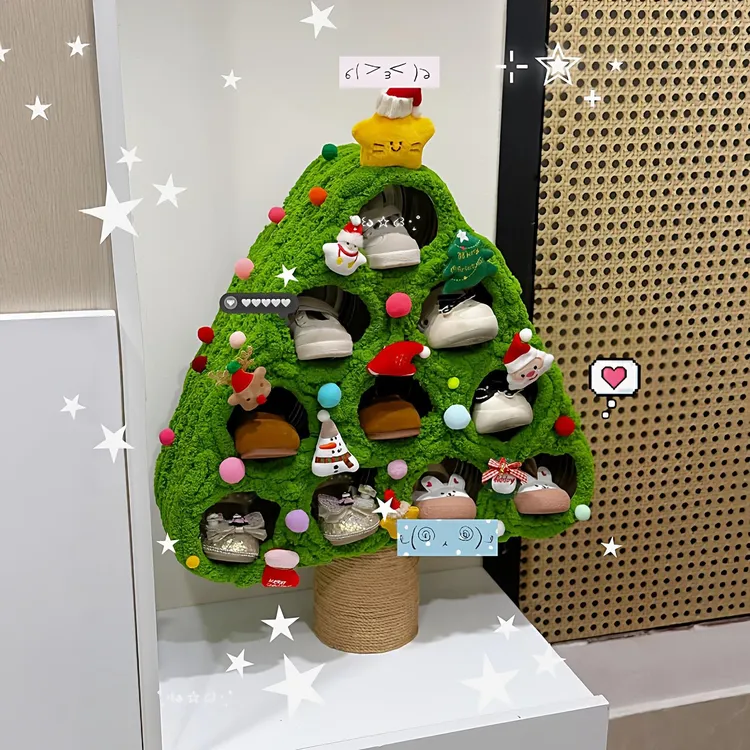 【旧物改造】手工DIY圣诞树奶粉罐置物架材料包自制圣诞节装饰品