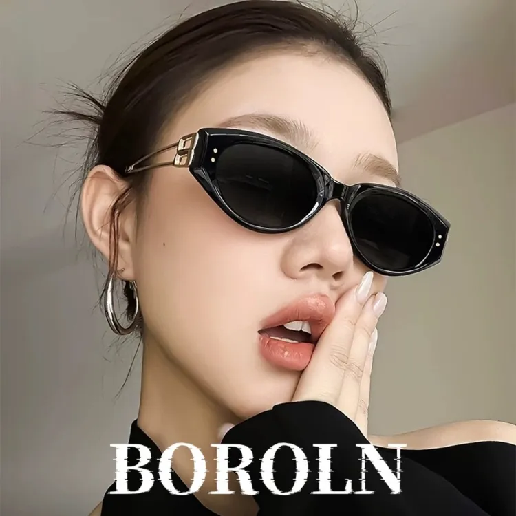 BOROLN专柜正品高级猫眼复古风防紫外线防晒太阳眼镜户外百搭墨镜商品图