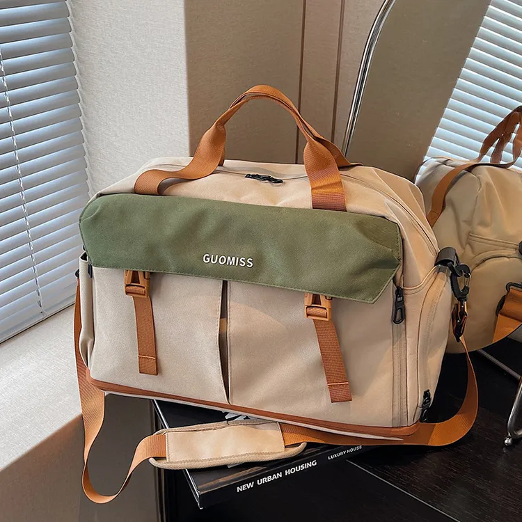 【爆款推荐】时尚短途大容量旅行包女手提出差轻便行李袋可扩展斜挎