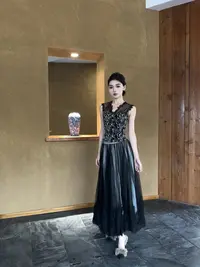 春日部【森女日系】法式女装显瘦轻奢网纱半裙01134