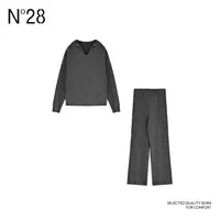 秋冬新款设计师气质时尚休闲舒适针织套装89A5A2Z058
