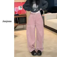Jaajaaa红尘谷雨  秋季设计师小众直筒秋冬休闲裤中腰百搭/EEBX