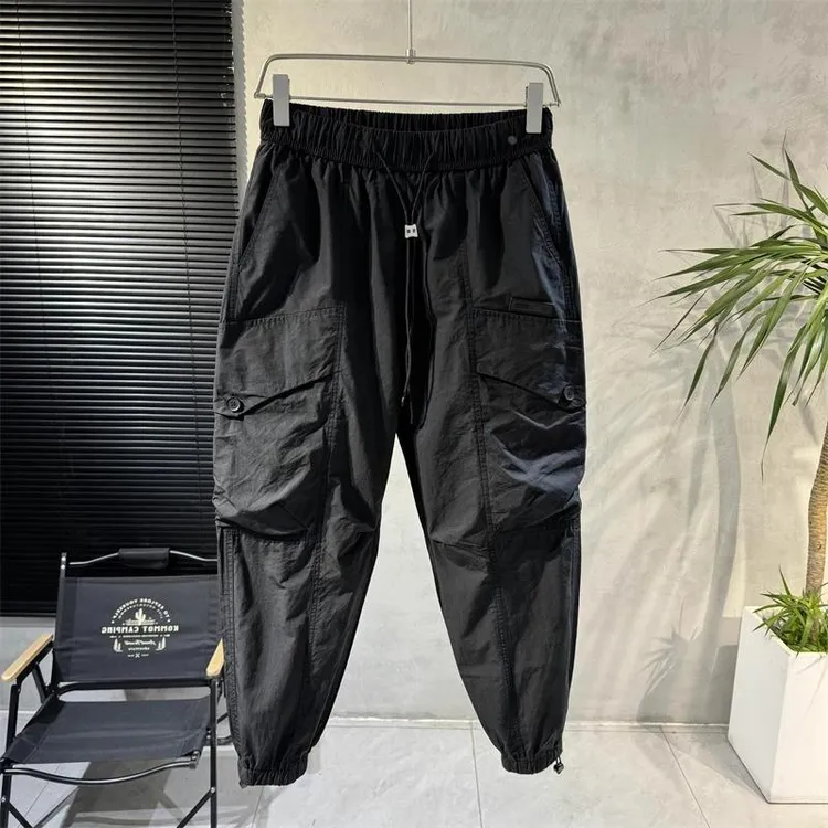 【香港Npkp・官方正品】高街痞帅大口袋机能工装裤男士潮牌宽松束