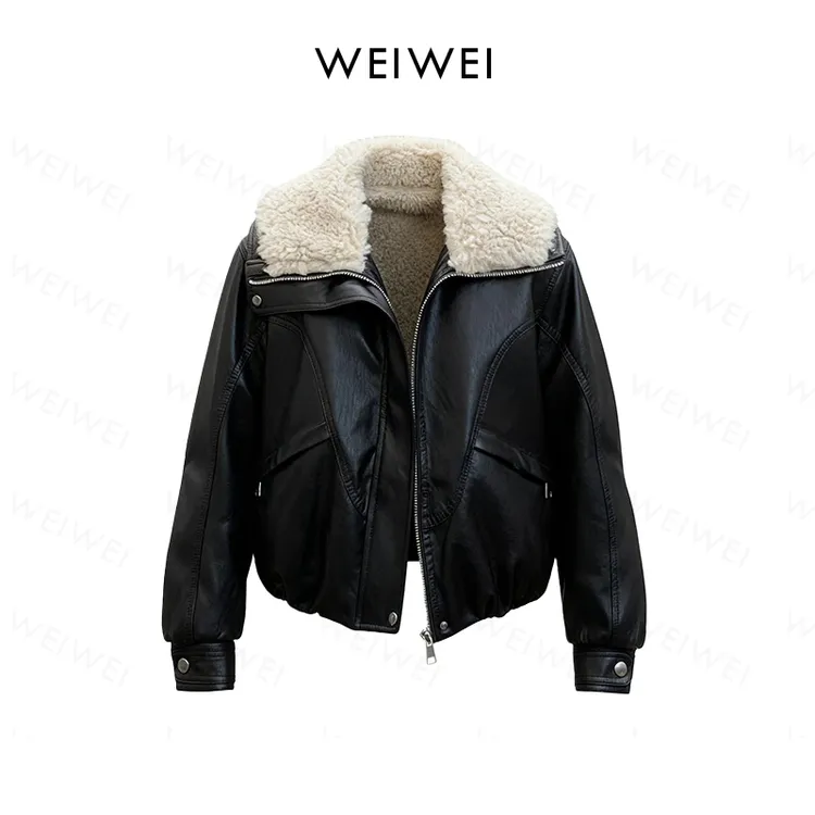 【维维轻奢】秋冬新款小个子短款外套女士时髦复古保暖加绒加厚上衣