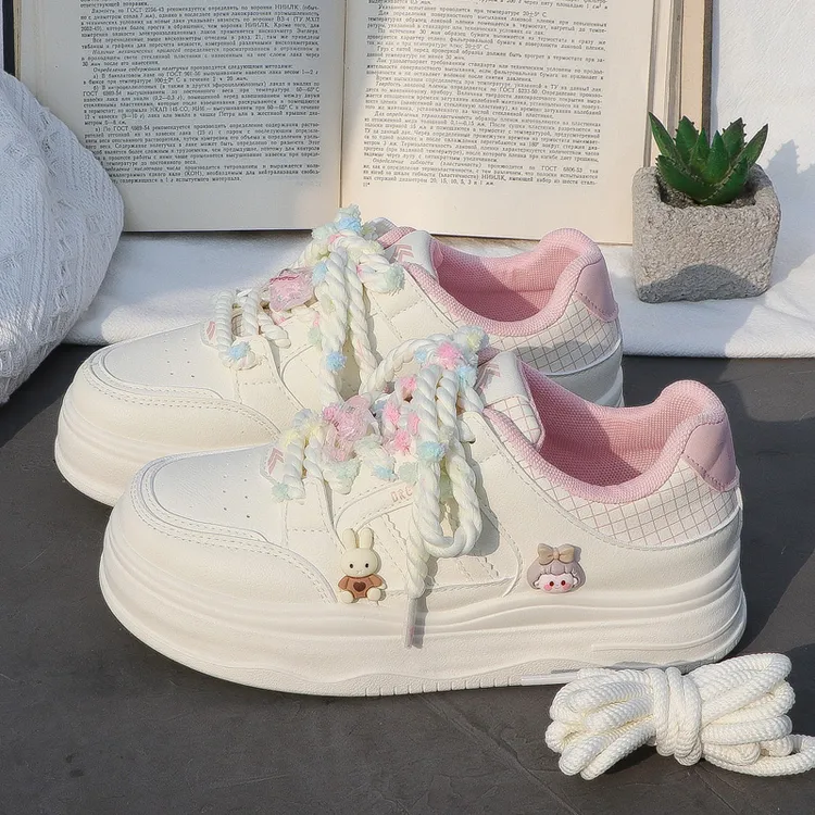 小众设计配裙子厚底小白鞋女2025春季新款ins韩版百搭学生休闲鞋