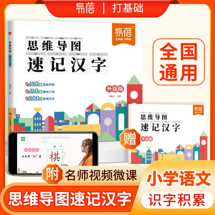 【2025升级特惠】小学生语文认识汉字小学通用思维导图快速记汉字