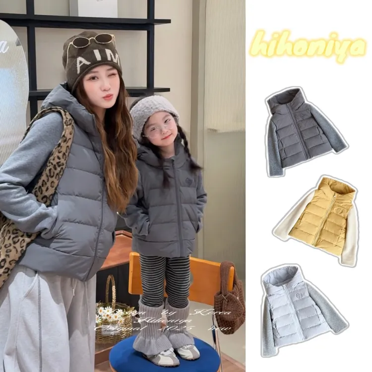 【用心锁温】九Hihoniya~2025秋冬亲子90白鸭绒10A石墨烯羽绒服