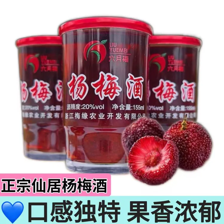 正宗仙居六月梅自酿纯粮杨梅酒高颜值微醺果酒梅子酒