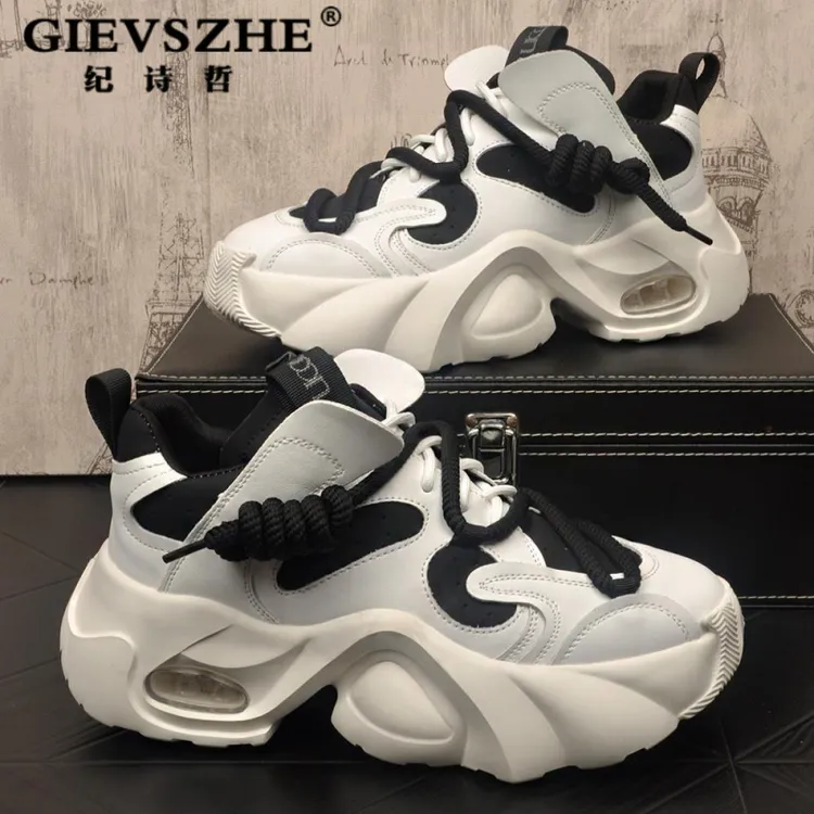 纪诗哲潮牌男鞋夏季新款厚底增高休闲鞋小众夏季女士增高厚底老爹