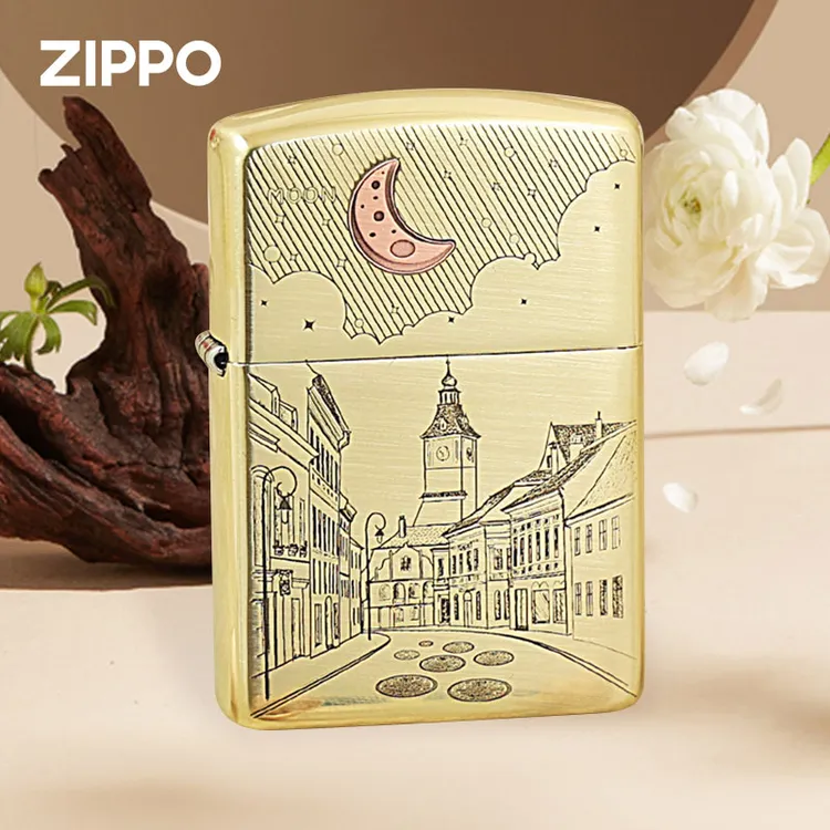 ZIPPO/之宝打火机正版 168盔甲月亮与六便士送男士情人节礼物DYJ1