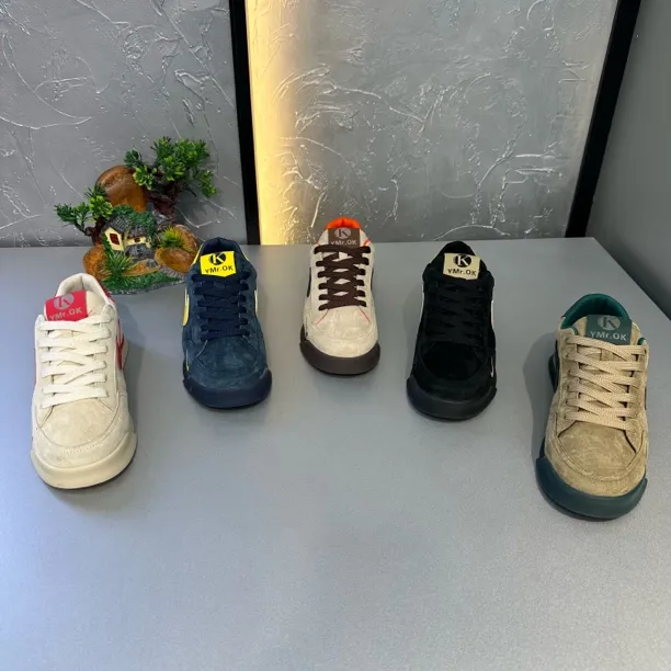 2-1200拼色系带秋季新款男士低帮时尚休闲鞋