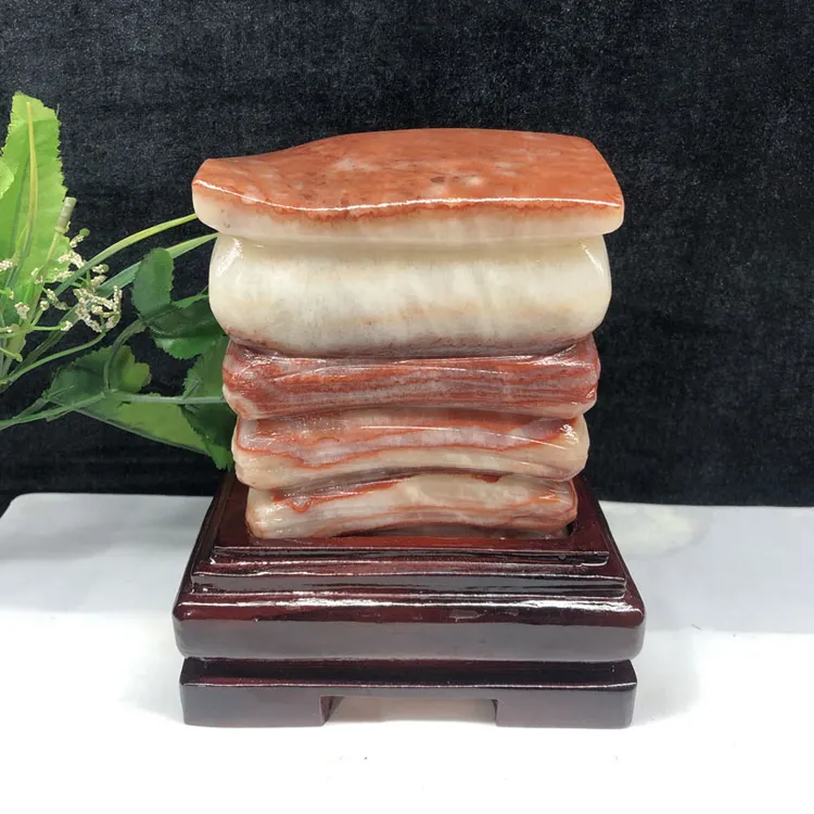 精品猪肉石摆件小物件工艺品石头